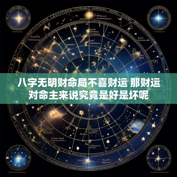 八字无明财命局不喜财运 那财运对命主来说究竟是好是坏呢