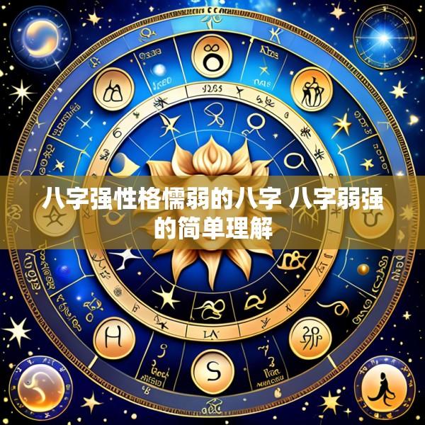 八字强性格懦弱的八字 八字弱强的简单理解