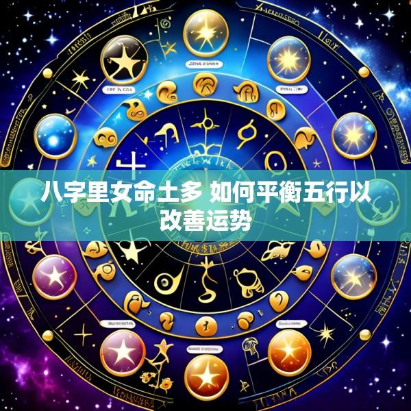 八字里女命土多 如何平衡五行以改善运势