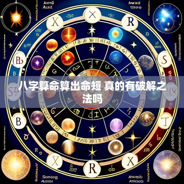 八字算命算出命短 真的有破解之法吗