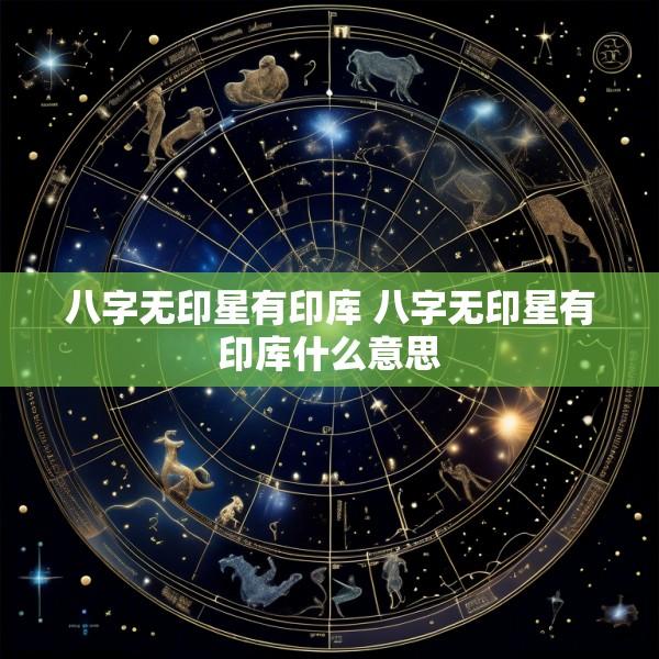 八字无印星有印库 八字无印星有印库什么意思