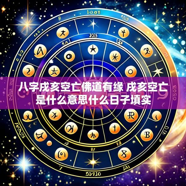 八字戌亥空亡佛道有缘 戌亥空亡是什么意思什么日子填实