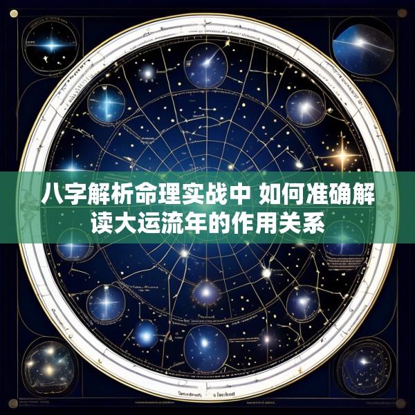 八字解析命理实战中 如何准确解读大运流年的作用关系