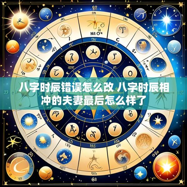 八字时辰错误怎么改 八字时辰相冲的夫妻最后怎么样了