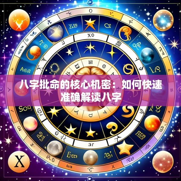 八字批命的核心机密：如何快速准确解读八字