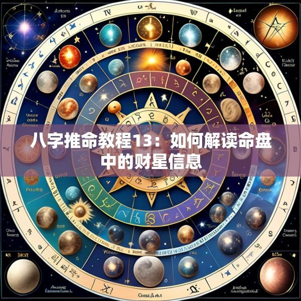 八字推命教程13：如何解读命盘中的财星信息