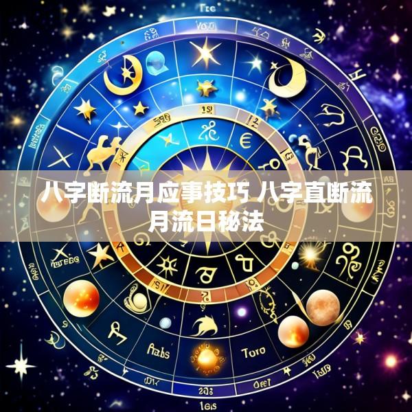 八字断流月应事技巧 八字直断流月流日秘法