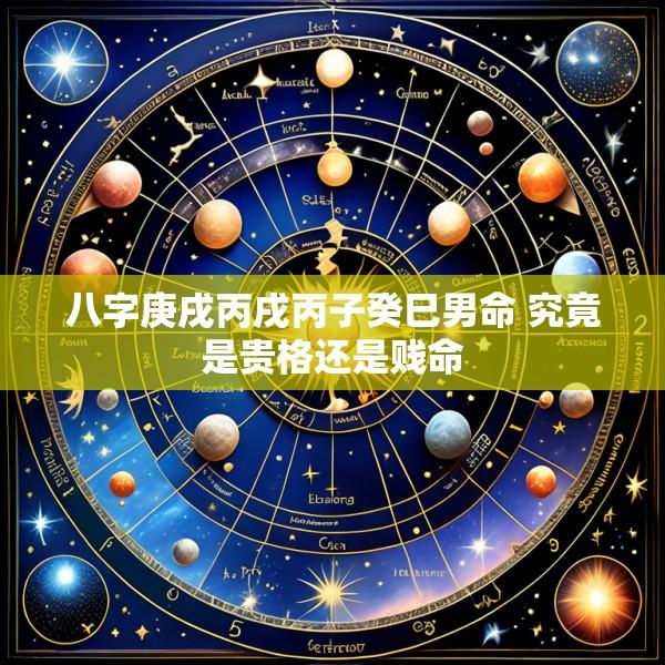 八字庚戌丙戌丙子癸巳男命 究竟是贵格还是贱命