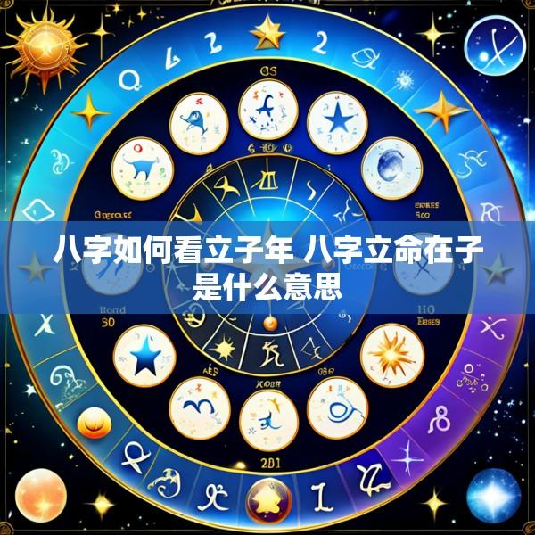 八字如何看立子年 八字立命在子是什么意思