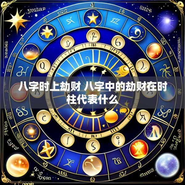 八字时上劫财 八字中的劫财在时柱代表什么