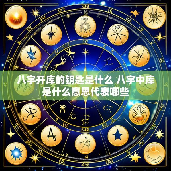 八字开库的钥匙是什么 八字中库是什么意思代表哪些