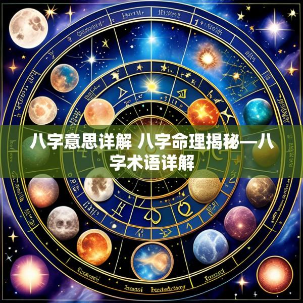 八字意思详解 八字命理揭秘—八字术语详解
