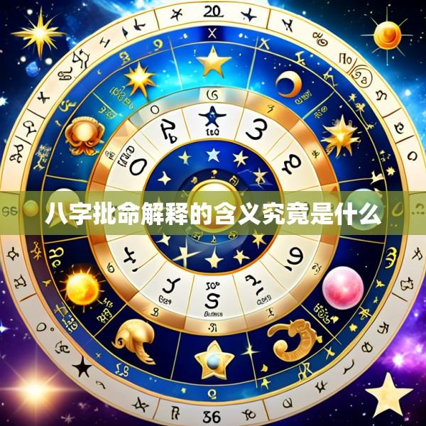 八字批命解释的含义究竟是什么