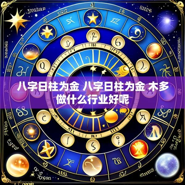 八字日柱为金 八字日柱为金 木多做什么行业好呢