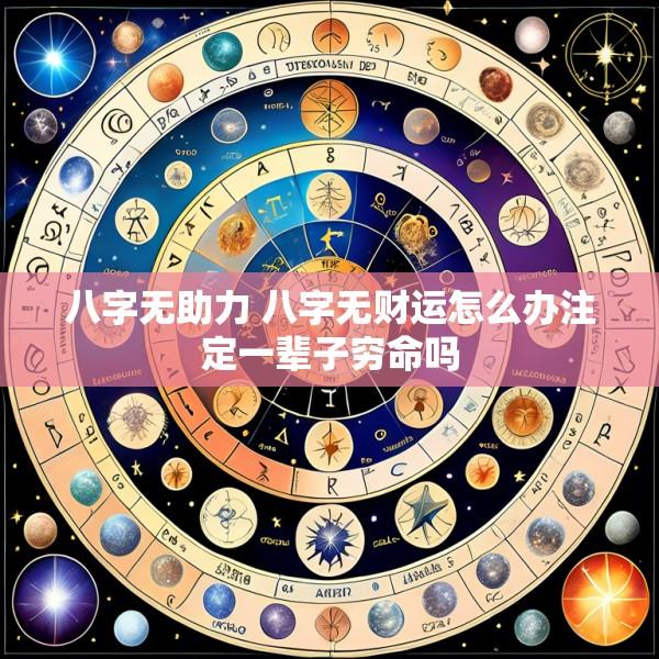 八字无助力 八字无财运怎么办注定一辈子穷命吗