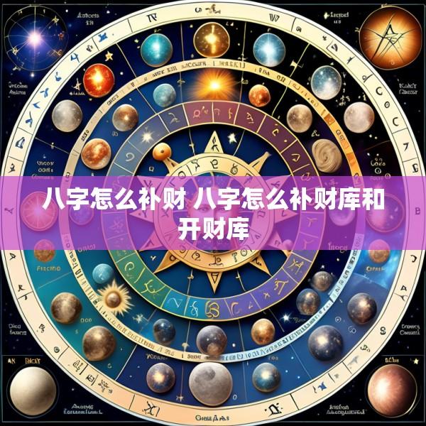 八字怎么补财 八字怎么补财库和开财库