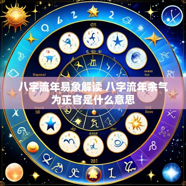 八字流年易象解读 八字流年余气为正官是什么意思
