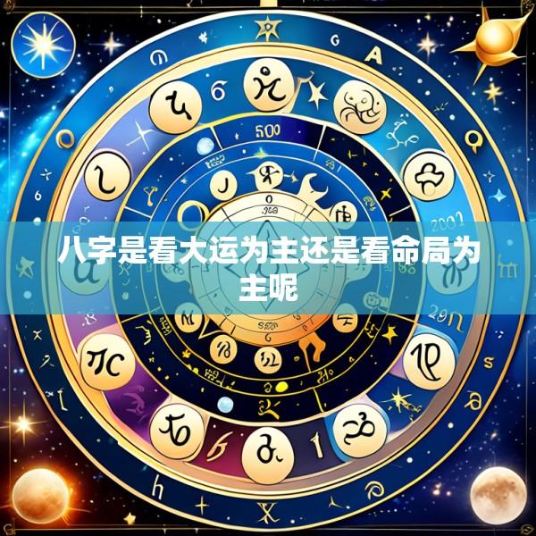 八字是看大运为主还是看命局为主呢