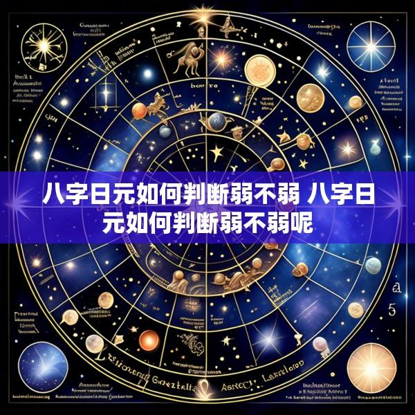 八字日元如何判断弱不弱 八字日元如何判断弱不弱呢