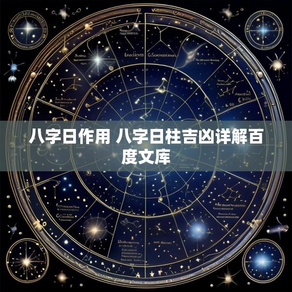 八字日作用 八字日柱吉凶详解百度文库