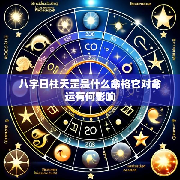 八字日柱天罡是什么命格它对命运有何影响