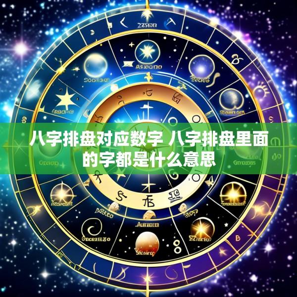 八字排盘对应数字 八字排盘里面的字都是什么意思