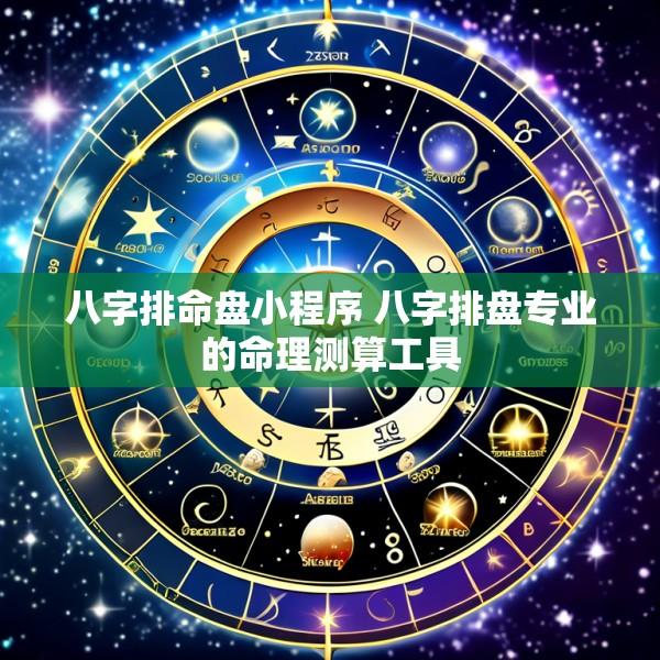八字排命盘小程序 八字排盘专业的命理测算工具
