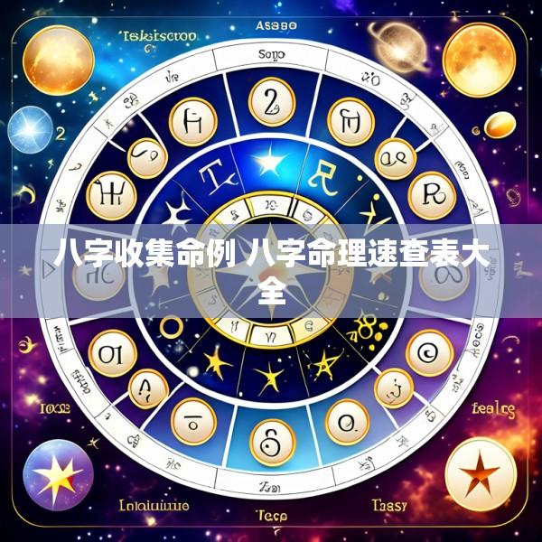 八字收集命例 八字命理速查表大全