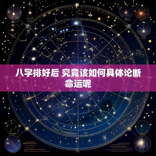 八字排好后 究竟该如何具体论断命运呢