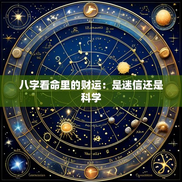 八字看命里的财运：是迷信还是科学