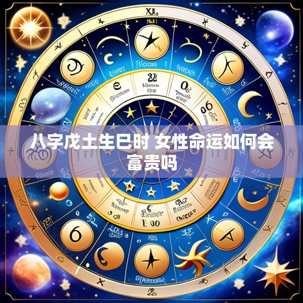八字戊土生巳时 女性命运如何会富贵吗