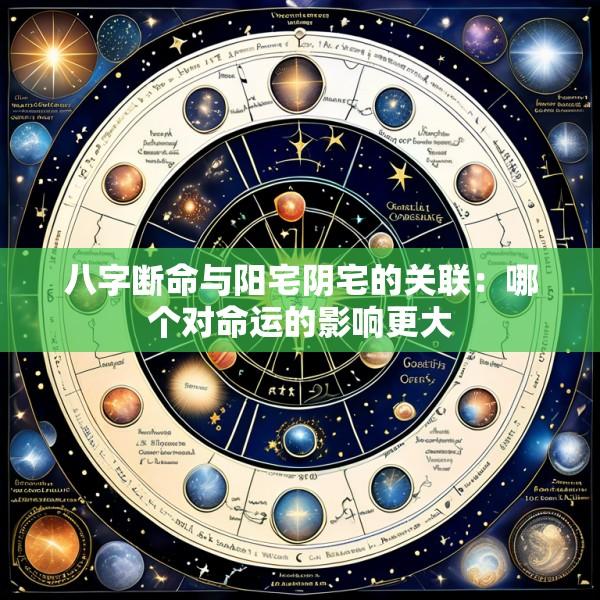 八字断命与阳宅阴宅的关联：哪个对命运的影响更大