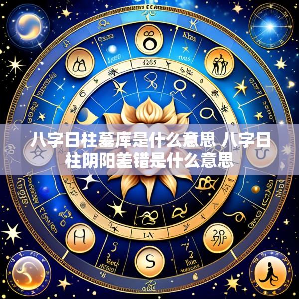 八字日柱墓库是什么意思 八字日柱阴阳差错是什么意思