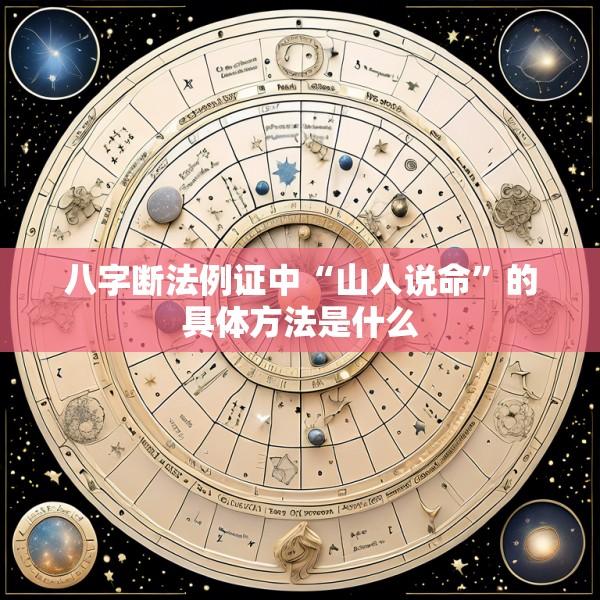 八字断法例证中“山人说命”的具体方法是什么