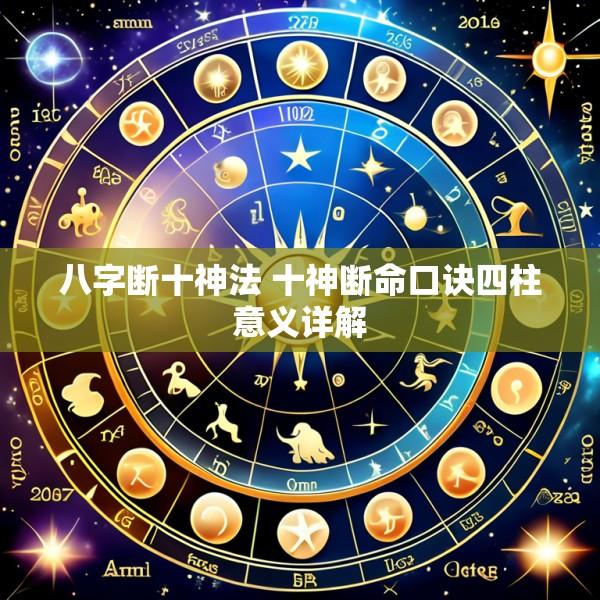 八字断十神法 十神断命口诀四柱意义详解