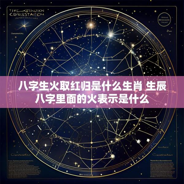 八字生火取红归是什么生肖 生辰八字里面的火表示是什么