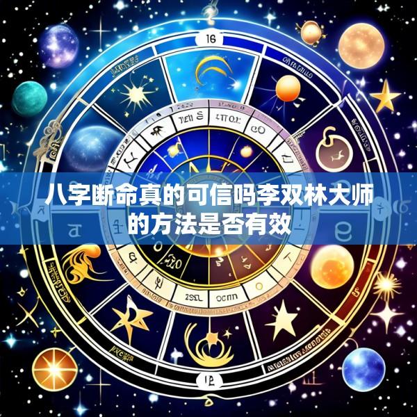 八字断命真的可信吗李双林大师的方法是否有效