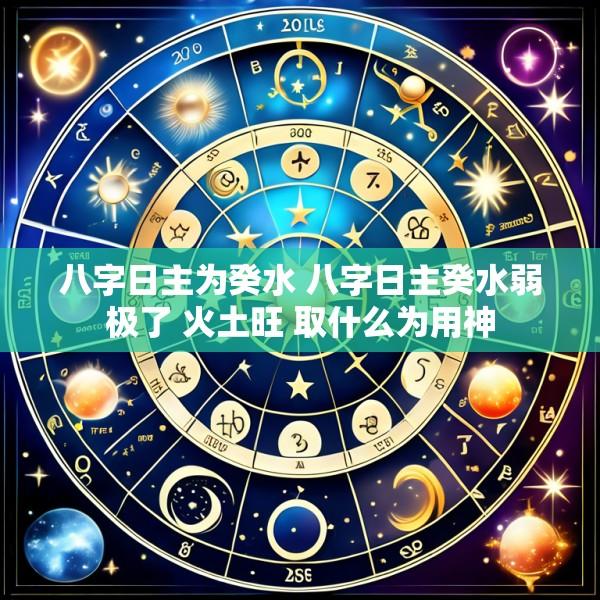 八字日主为癸水 八字日主癸水弱极了 火土旺 取什么为用神