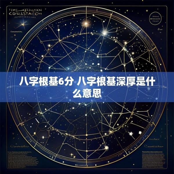 八字根基6分 八字根基深厚是什么意思