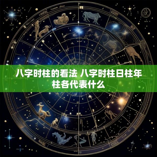 八字时柱的看法 八字时柱日柱年柱各代表什么