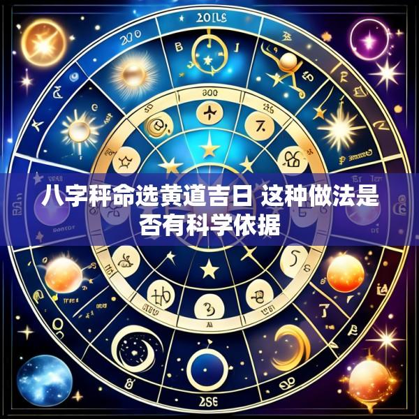八字秤命选黄道吉日 这种做法是否有科学依据