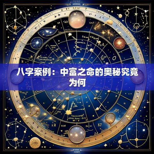 八字案例：中富之命的奥秘究竟为何