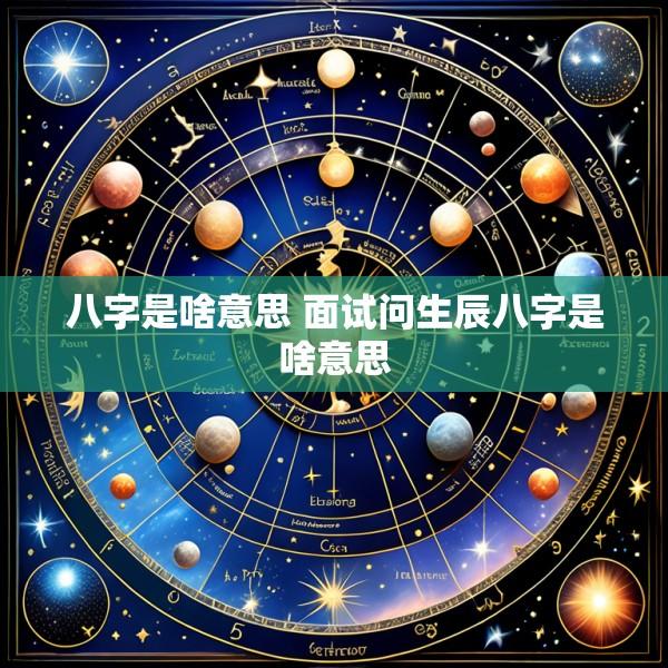 八字是啥意思 面试问生辰八字是啥意思