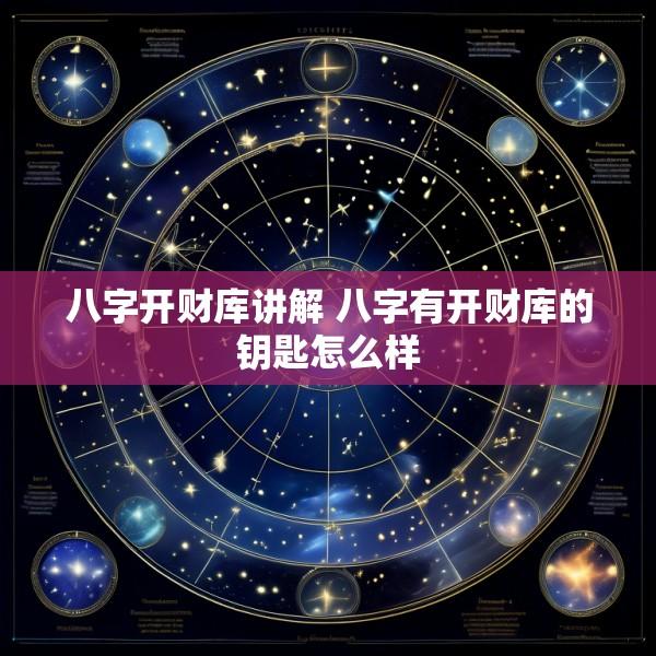 八字开财库讲解 八字有开财库的钥匙怎么样