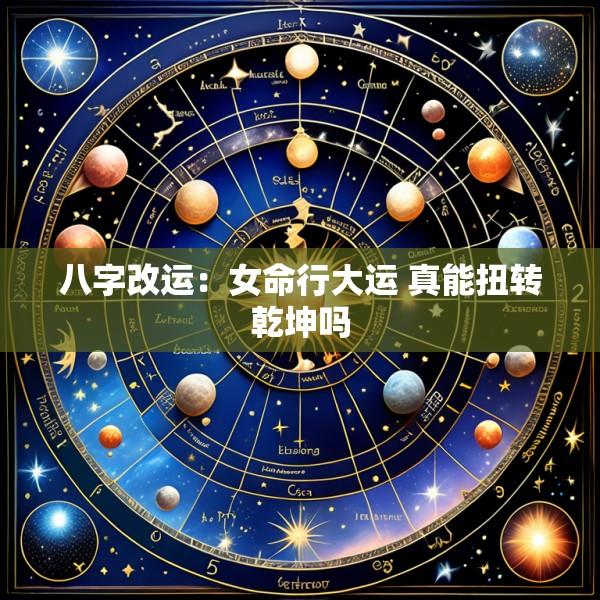 八字改运：女命行大运 真能扭转乾坤吗