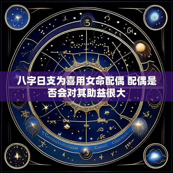 八字日支为喜用女命配偶 配偶是否会对其助益很大