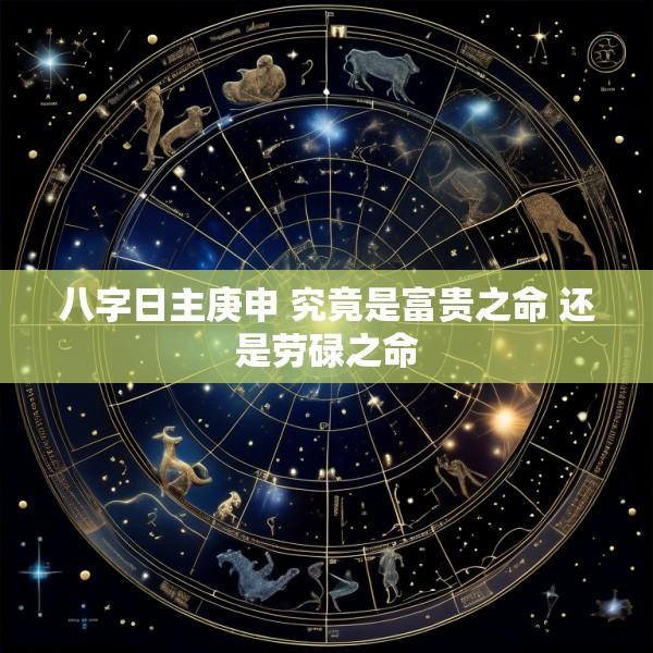 八字日主庚申 究竟是富贵之命 还是劳碌之命