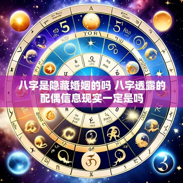 八字是隐藏婚姻的吗 八字透露的配偶信息现实一定是吗
