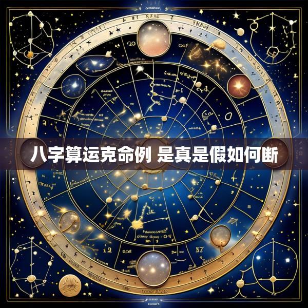 八字算运克命例 是真是假如何断