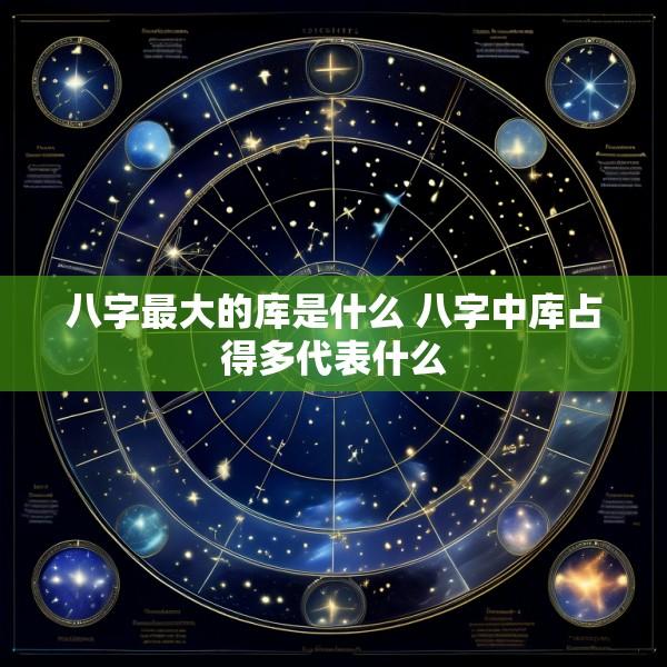 八字最大的库是什么 八字中库占得多代表什么